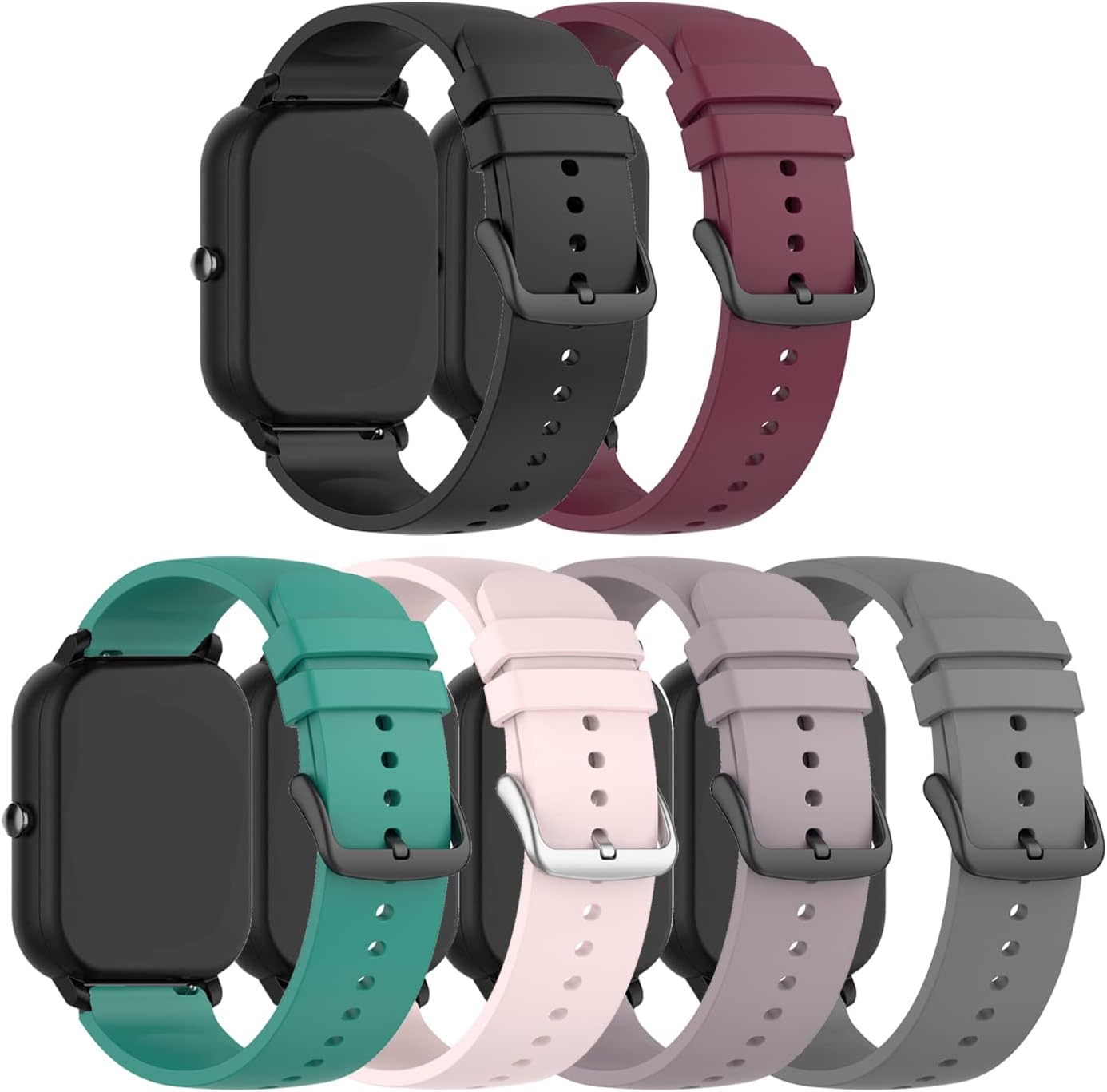 E ECSEM Bands for LIVIKEY 41MM, Sport Band Silicone Wristbands Replacement for Smart Watch for Men Women