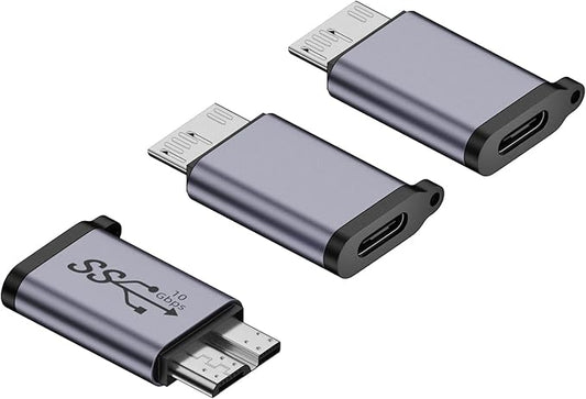 10Gbps USB Type-C to Micro B Adapter, USB C Female to Micro-B Male Converter for Hard Drive Cable/External Hard SSD Drive/Tablet/Phone/Laptop