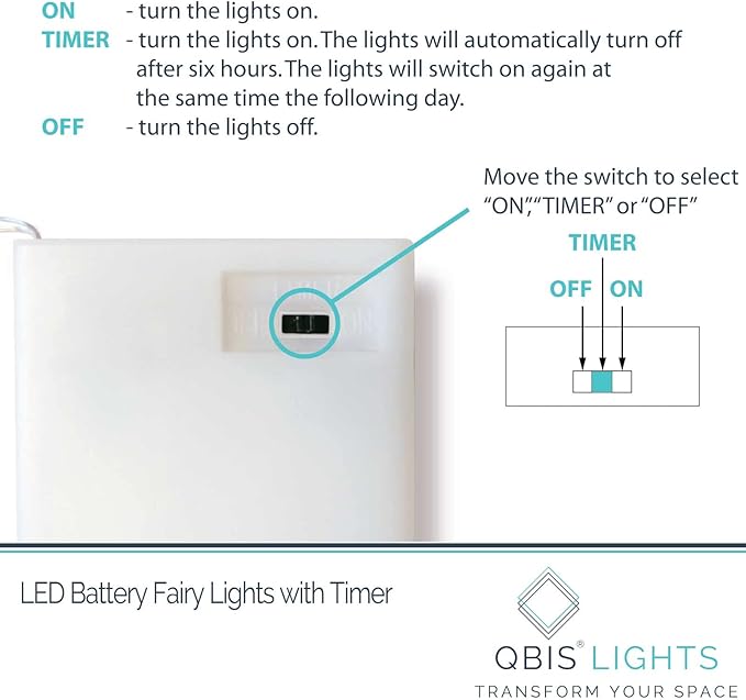 QBIS Warm White Fairy Lights Battery Operated with Timer Mode, 40 Micro LEDs for Mason Jars, 6.5ft, Silver Wire Lights Indoor Use (Warm White) - 2 Pack