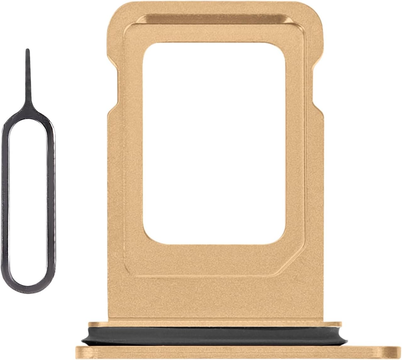 iPhone 12 Pro Max Gold Single SIM Card Tray Holder Adapter, SIM Card Slot Replacement for iPhone 12 Pro with Waterproof