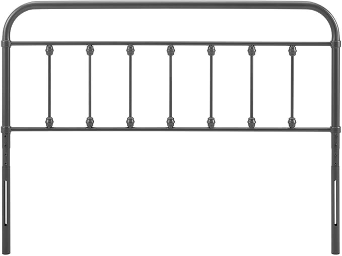 Modway MOD-6154-GRY Sage Queen Metal Headboard, Gray, Queen