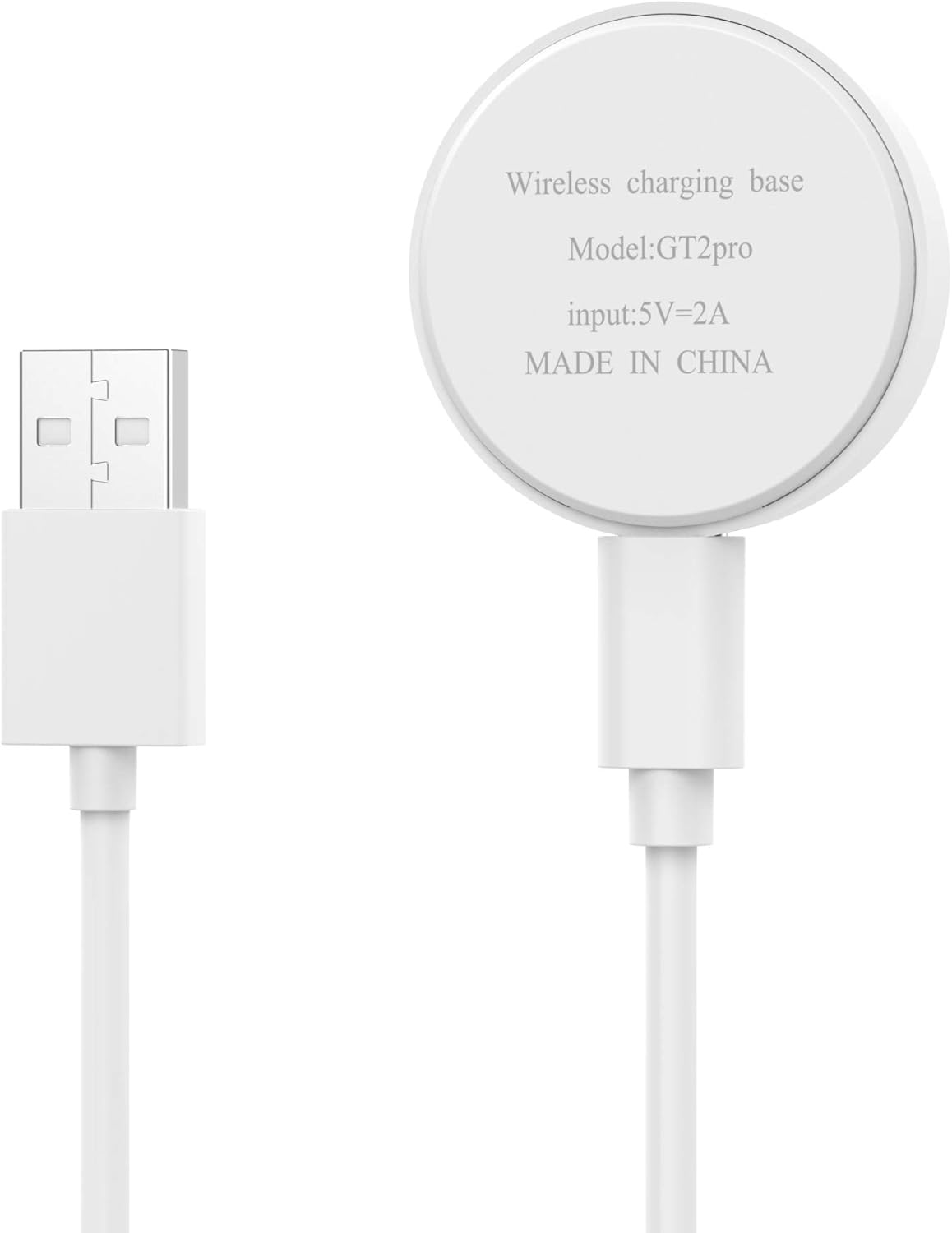 ECSEM Replacement Charger for Huawei Watch GT 2 Pro/Watch D, 100cm USB Charging Stand Cable Dock Station (White)