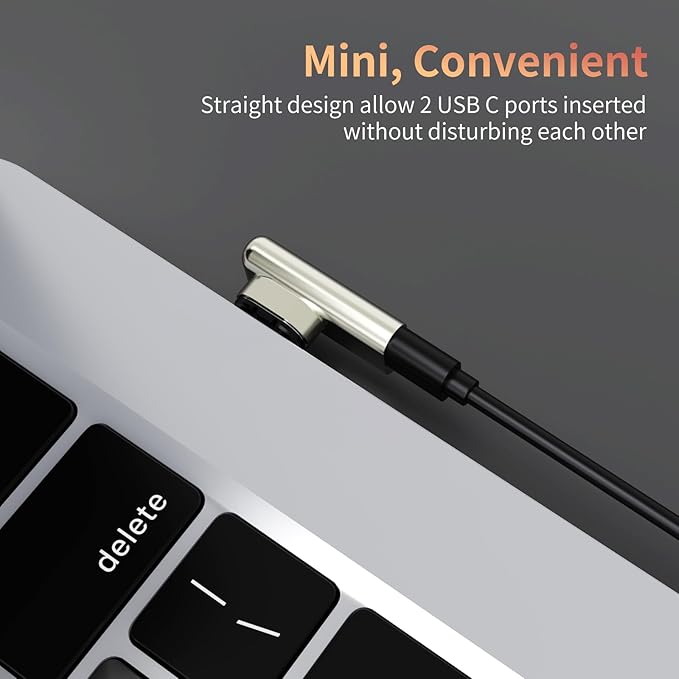 240W USB C Magnetic Adapter, Right Angle 90 Degree USB-C Male to Female Connector, 40Gbps Data Transfer, 4K Video Output, Right Angle USBC Adapter for MacBook Pro/Air, Steam Deck, PS5