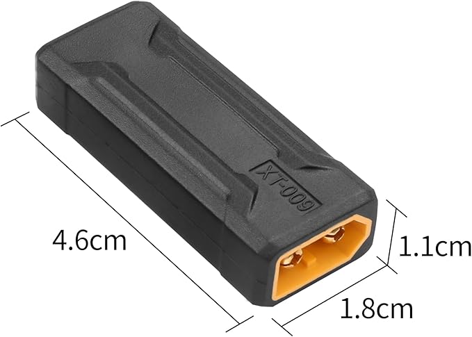 YAODHAOD XT60 Male Connector Adapter for Drone, RC Li-Po Battery, Energy Storage, Outdoor Power, FPV, Monitor - Model Airplane Extender