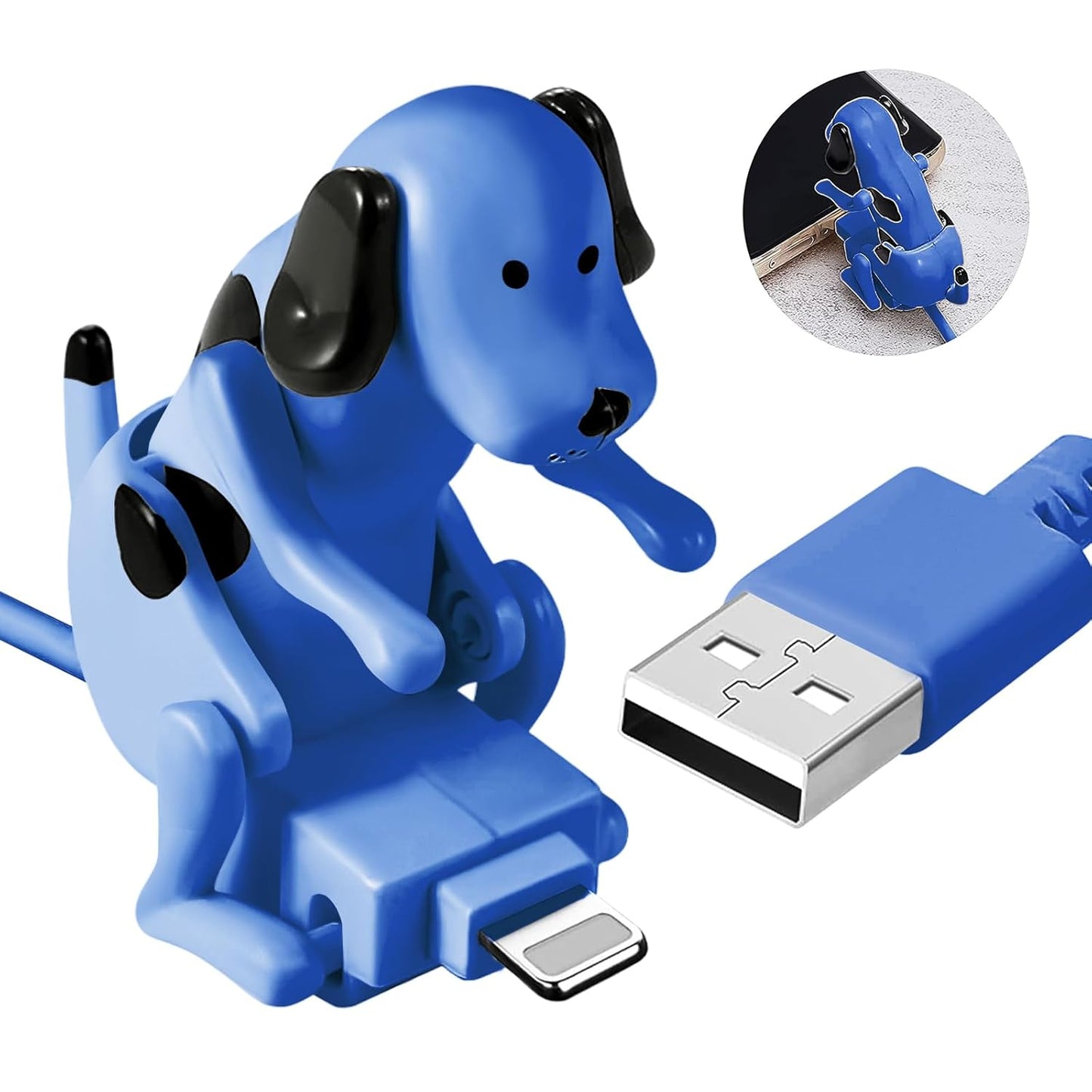Funny Dog Charging Cable - Portable Stray Dog USB Charger, Dog Toy Smartphone Cable for iPhone Type-C Various Models
