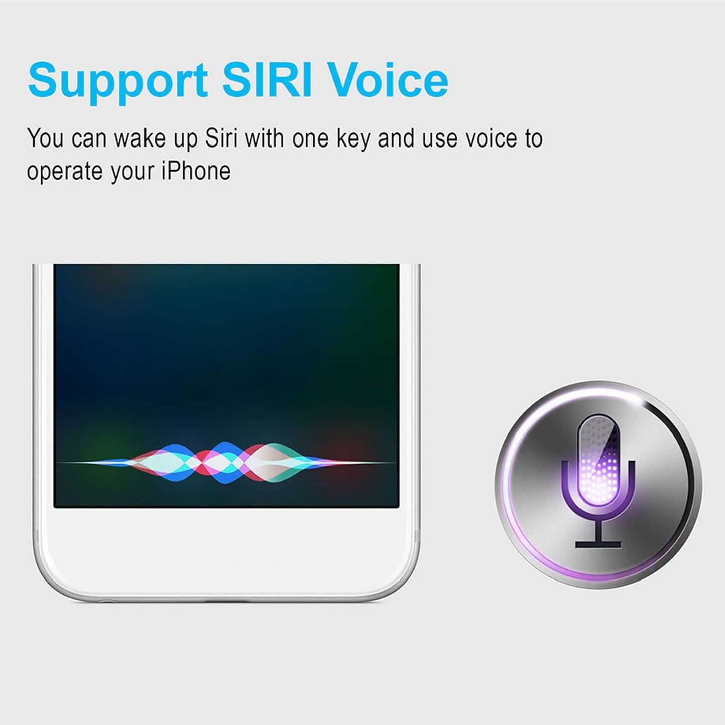 Heayzoki Bluetooth Car Speaker, Handsfree Speakerphone with Siri Support, Auto Power On/Off, Omni Mic