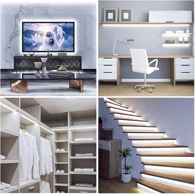 Govee 32.8ft White LED Strip Lights, 6500K Dimmable LED Light Strip with Control Box, Bright 600 LEDs, Daylight White Lights for Mirror, Under Cabinet, Living Room, Study, Wardrobe, 2 Rolls of 16.4ft