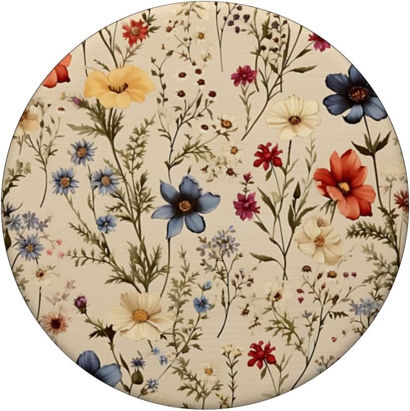 PopSockets Adhesive PopGrip - Mixed Flower Bouquet Floral Pattern Wildflowers