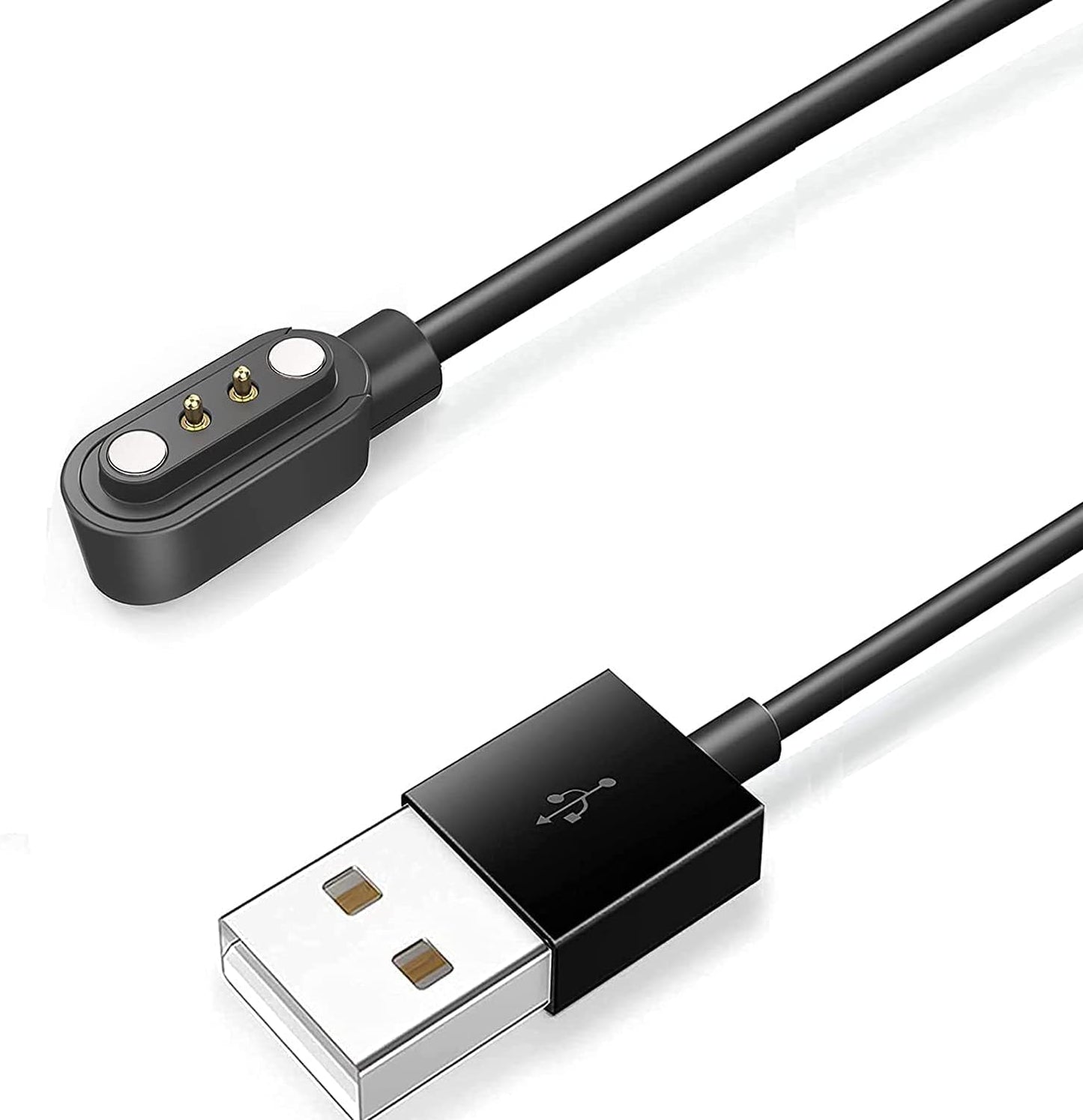 Magnetic USB Charger for AKUMAKA 209DK Smart Watches, Replacement Charging Cable (2 Pack-Black+Black)