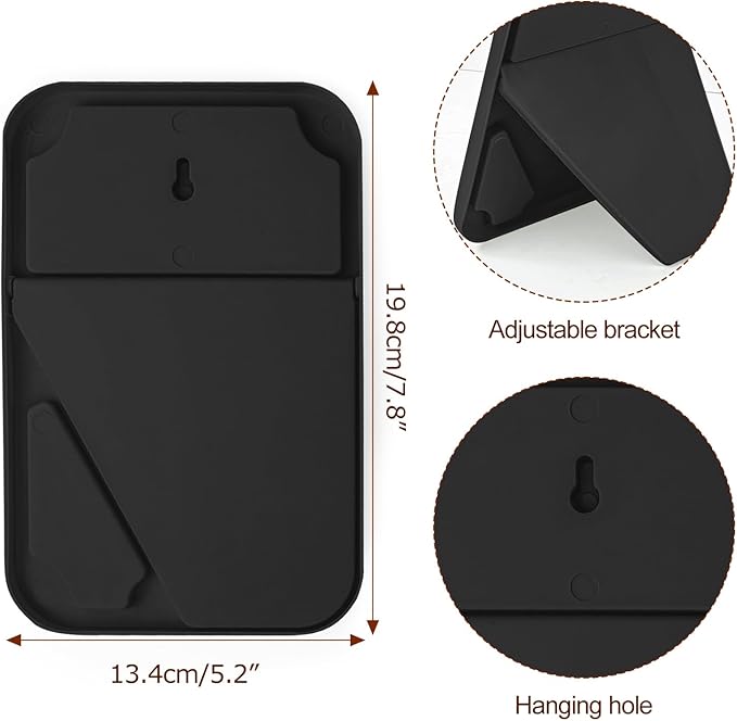 10Pcs Table Desk Vanity Makeup Mirror, 8-Inch Simple Portable Travel Mirror with Stand, Standing and Wall Hanging Dual-use Black