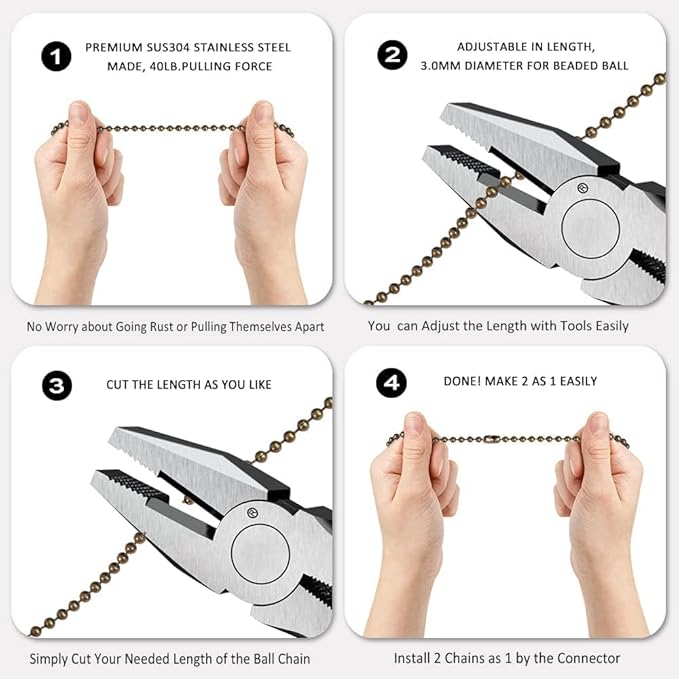 Ceiling Fan Pull Chain Extension Ornaments Chains with Decorative Light Bulb and Cord 13.6 Inches Bronze Fan Pull Chain Set for Ceiling Light Lamp Chain