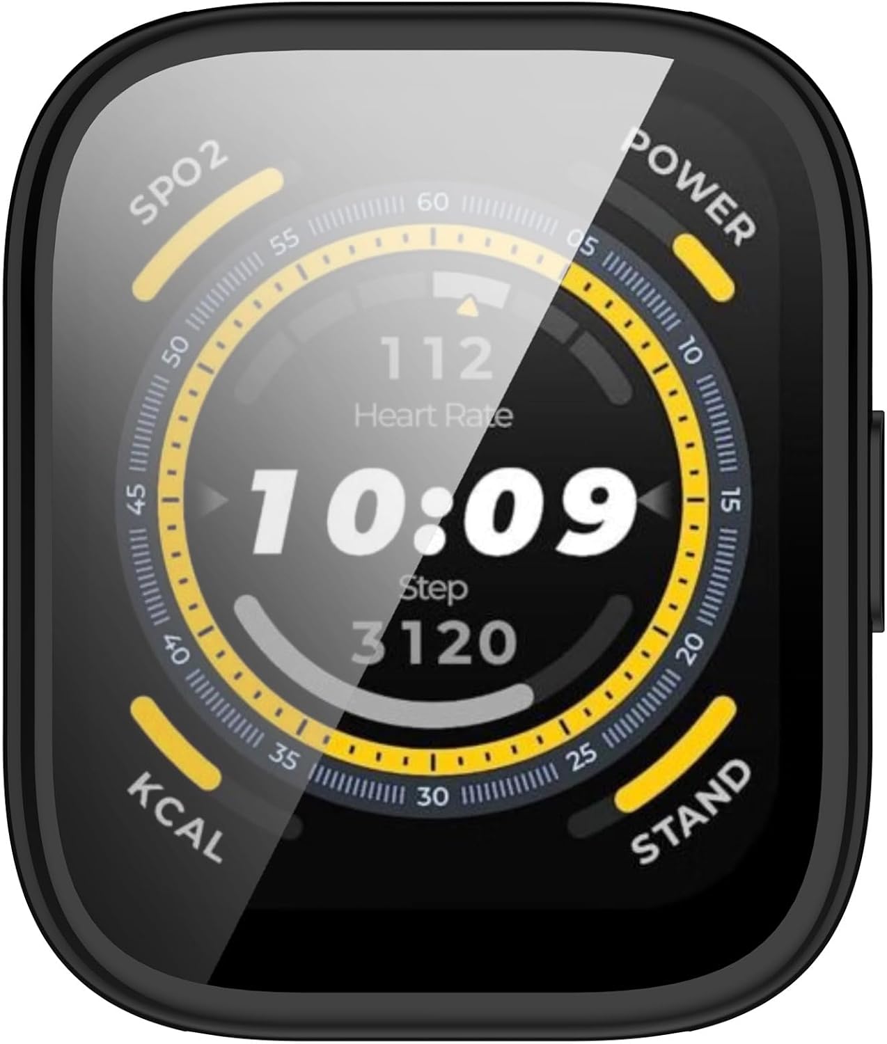 Protective Case for Amazfit Bip 5 Smart Watch, TPU Soft Ultra-Slim Screen Protector Bumper, Black *2