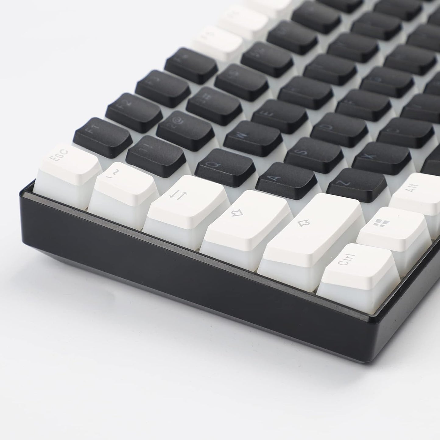 YMDK 117 PBT Double Shot Keycaps, ANSI ISO OEM Profile Pudding Keycaps for MX Mechanical Keyboard 61 68 87 104
