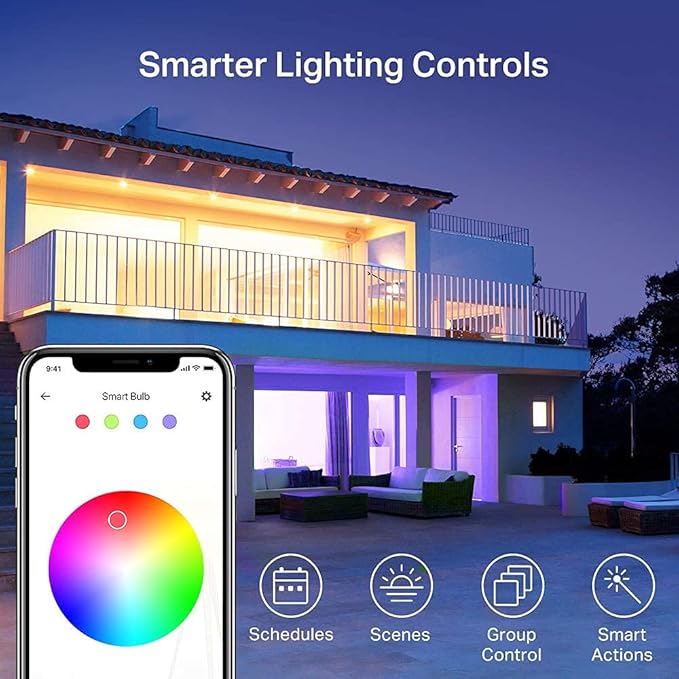 Kasa Smart Bulb, 1000 Lumens Full Color Changing Dimmable Smart WiFi Light Bulb Compatible with Alexa and Google Home, 11W, A19, 2.4Ghz only, No Hub Required (KL135P2), 2-Pack,White