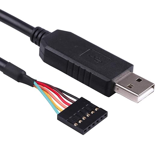 USB to 5v TTL UART Serial Cable 6 Way 0.1" Pitch Terminated Connector 5.0V Signalling Converter Adapter Cable 6FT Compatible TTL-232R-5V