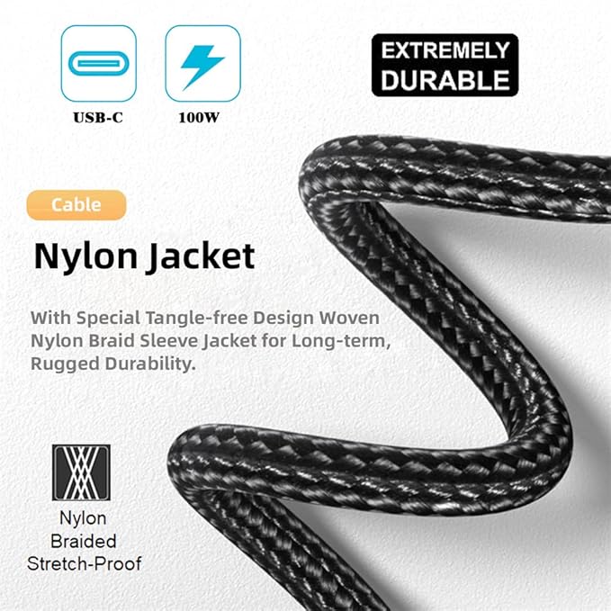 NFHK USB-C Type C to HDMI VGA Dual USB 3.0 HUB Converter HDTV Multiport Adapter 4K 60hz 1080p with Female PD 100W Power Port