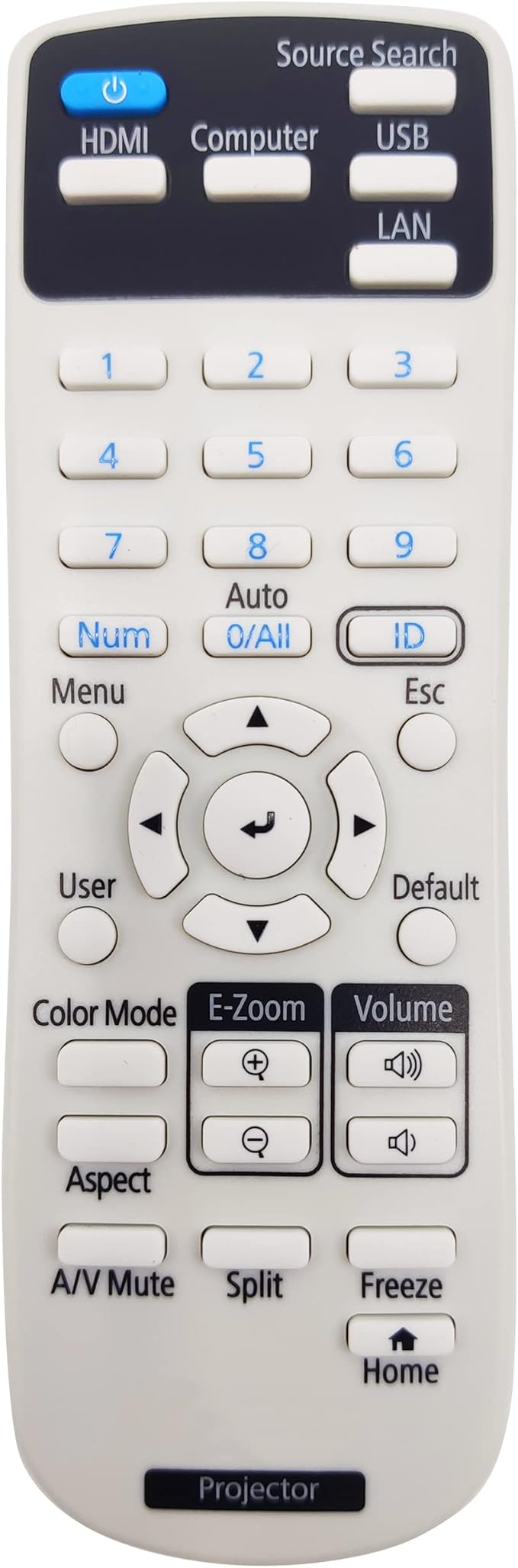 Replacement Projector Remote Control 219863500 for Epson BrightLink 725Wi/1485Fi,EX3280, EX9230, Home Cinema 880,PowerLite 118/119W/982W, Pro EX7280,Pro EX9240,Pro EX10000, VS260 (KS2198635)