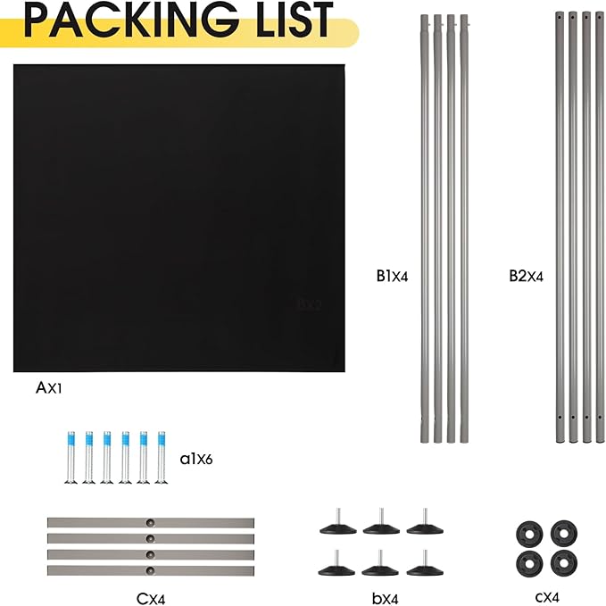 RANTILA Single Large Panel Room Divider, Privacy Screen for Office, Partition Separators, Freestanding Divider 71''W x 71''H, Black