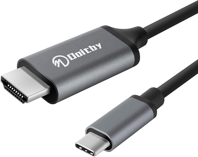 USB C to HDMI Cable 6.6FT USB Type C to HDMI Adapter Compatible with iPhone 15 Series, Samsung Galaxy S Series, MacBook, iMac, iPad Pro, Steam Deck, Dell and More