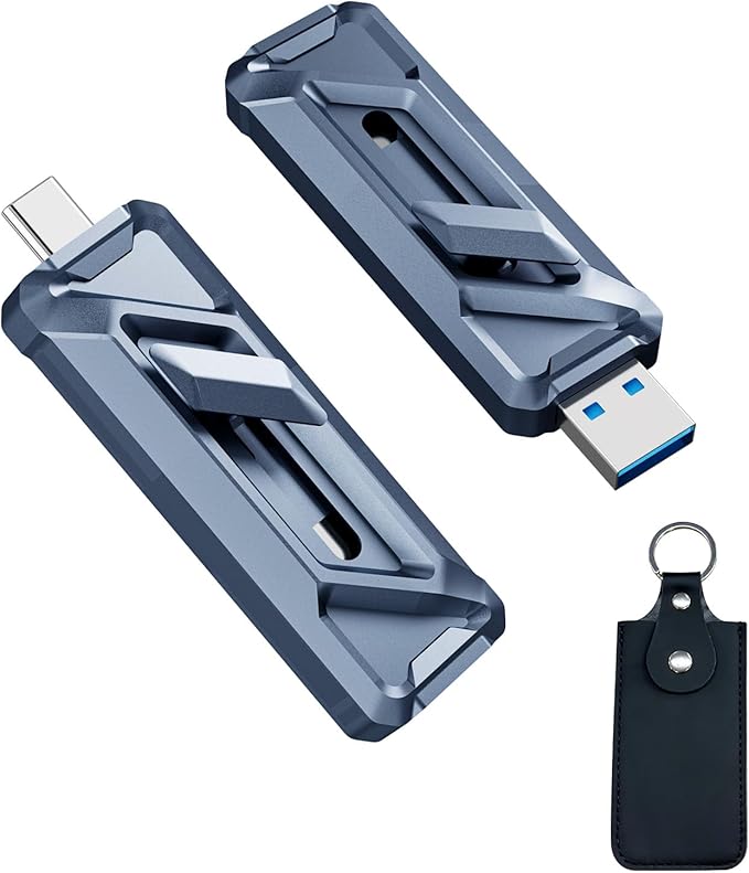 fanxiang 1TB External SSD USB Drive, 2050MB/s USB-C & USB-A Portable SSD 1TB,4K ProRes HDR Recording & Store,Zinc Alloy,External Solid State Drive for iPhone 15/16/17/Android/PC/Mac - F955