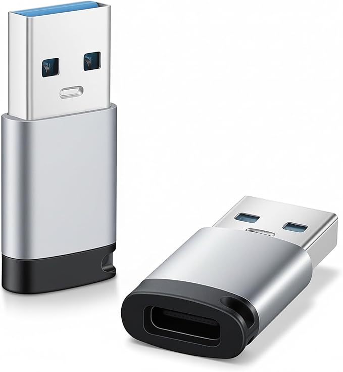2 Pack USB C Female to USB Male Adapter, USB2.0 Converter, Type C to-USB a Charger Cable Converter for Laptop Car Charger Headphone Computer Hub