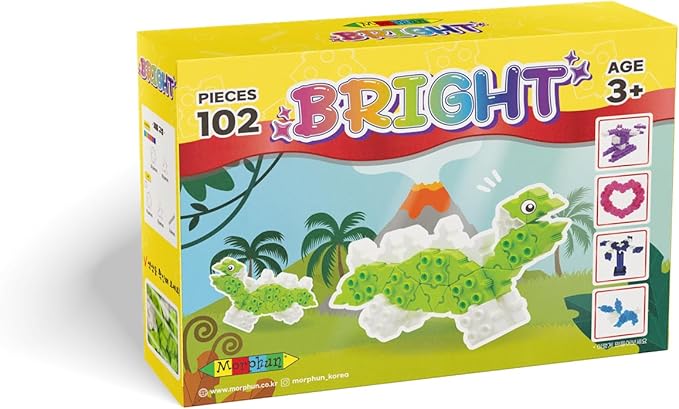 STEM Toys for Kids Ages 3 Bright 2025 | Educational Building Blocks Set | 102-Piece BPA-Free Plastic | Enhances Creativity & Fine Motor Skills | Includes Instruction Booklet - Navy