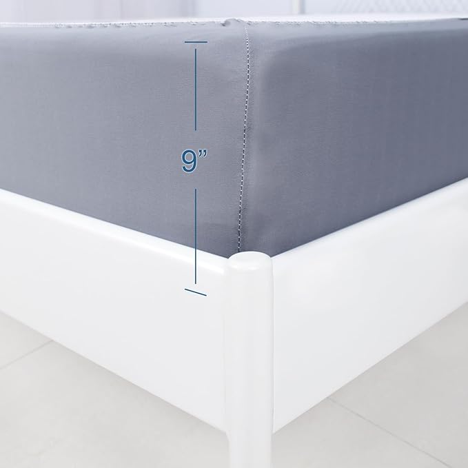 Twin Size Box Spring Cover with Smooth and Elastic Woven Material, Alternates for Bed Skirt, Wrinkle & Fading Resistant, Washable, Dustproof
