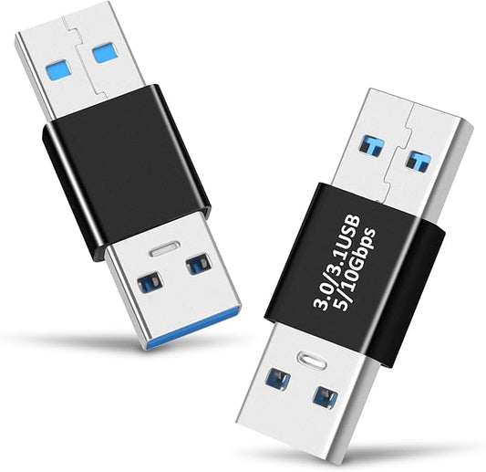 2 Pack USB 3.0/3.1 Male to Male Adapter and OTG 3.0 USB A to A Adapter, Extension or Expansion