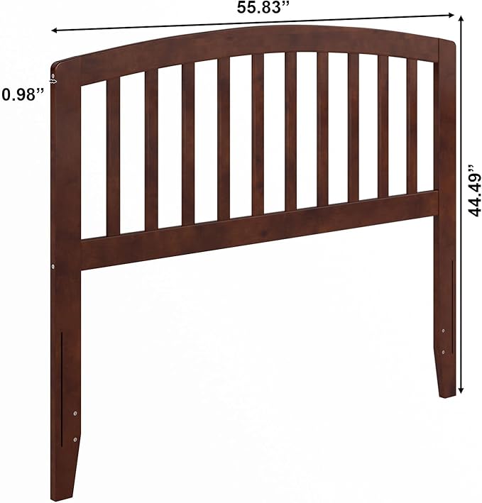 AFI Richmond Full Size Headboard with Attachable Charger in Walnut