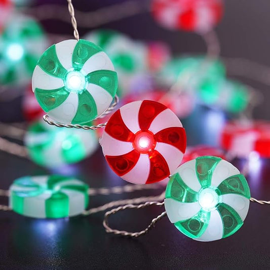 BOHON Candy Decorative Lights LED String Lights Battery Operated 10ft 30LEDs Fairy Lights with Remote Sweet String Lights for Bedroom Thanksgiving Indoor Halloween Christmas Tree Decor (Multicolor)