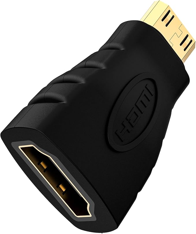 VCE Mini HDMI to HDMI Adapter, 4K HDMI Female to Mini HDMI Male Adapter, Gold Plated Connector Compatible with Raspberry Pi, Camera, Camcorder, DSLR, Tablet, Video Card