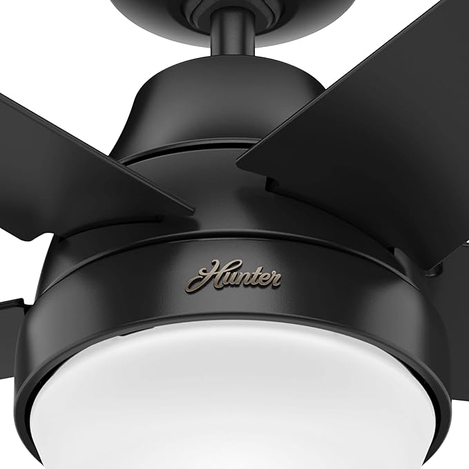 Hunter 51314 Aerodyne Ceiling Fan 52 inches Matte Black