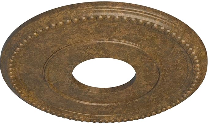 Ekena Millwork CM12BRRZS 12 1/2"OD X 3 7/8"ID X 3/4"P Bradford Ceiling Medallion Fits Canopies Up to 6 5/8", Rubbed Bronze