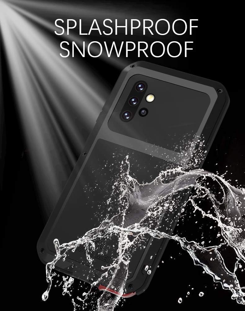 Love MEI Galaxy A52 Case, Outdoor Sports Waterproof Military Heavy Duty Shockproof Dust/Dirt Proof Hybrid Aluminum