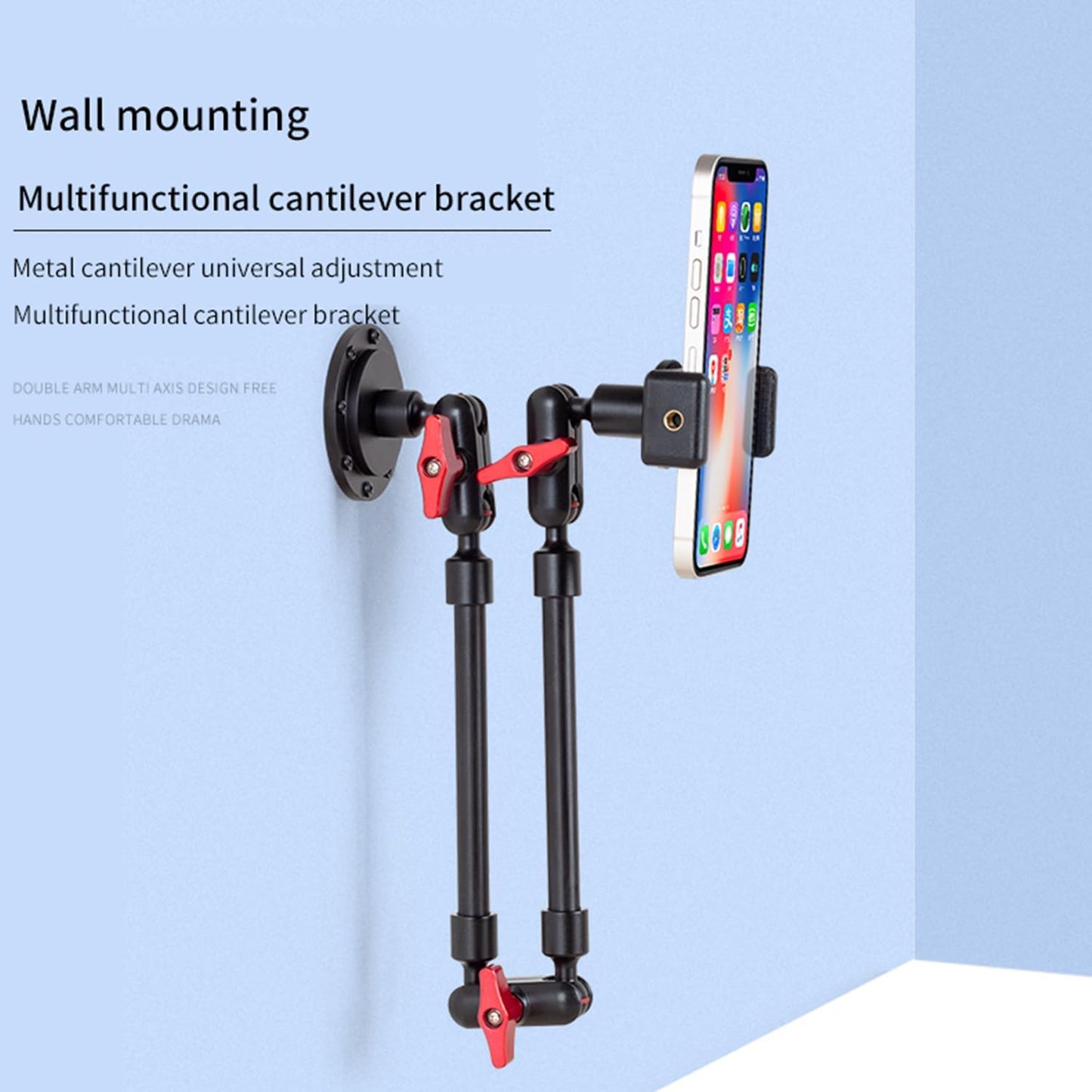 Magic Arm Adjustable Mobile Phone Holder for Desk, Wall, Ceiling Mount Bracket for Smartphones