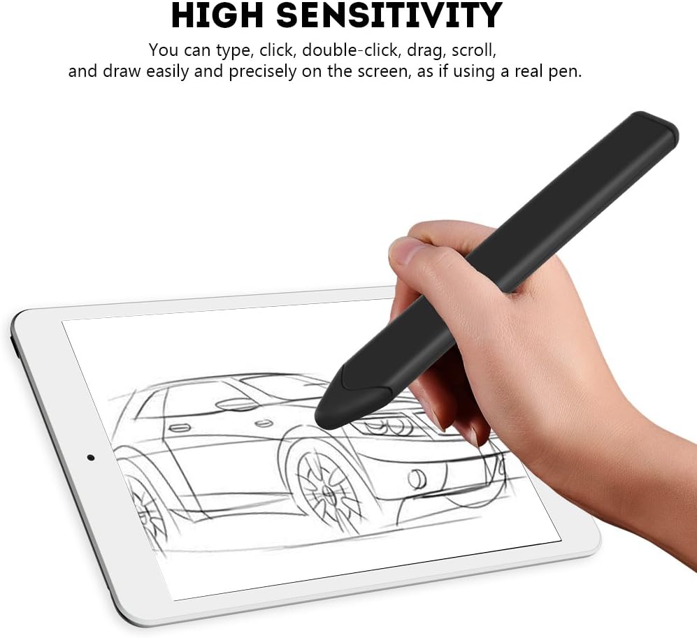 Flat Stylus, Universal Replacement Flat Capacitive Touch Screen Stylus Pen for iPhone/BlackBerry (Black)