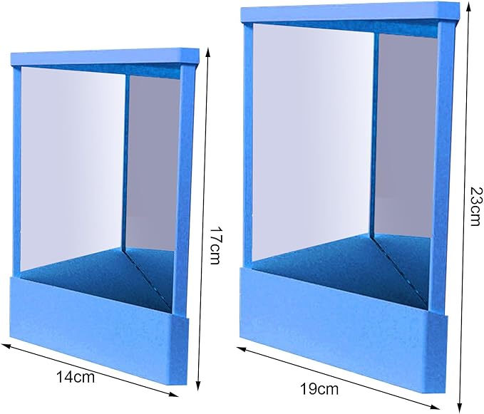Non-Reversing Mirror, Professional Mirror Non-reversing Precision True Vanity Makeup Mirrors Non-Magnifying Tabletop Mirrors for Accurate Reflections (Blue, L)