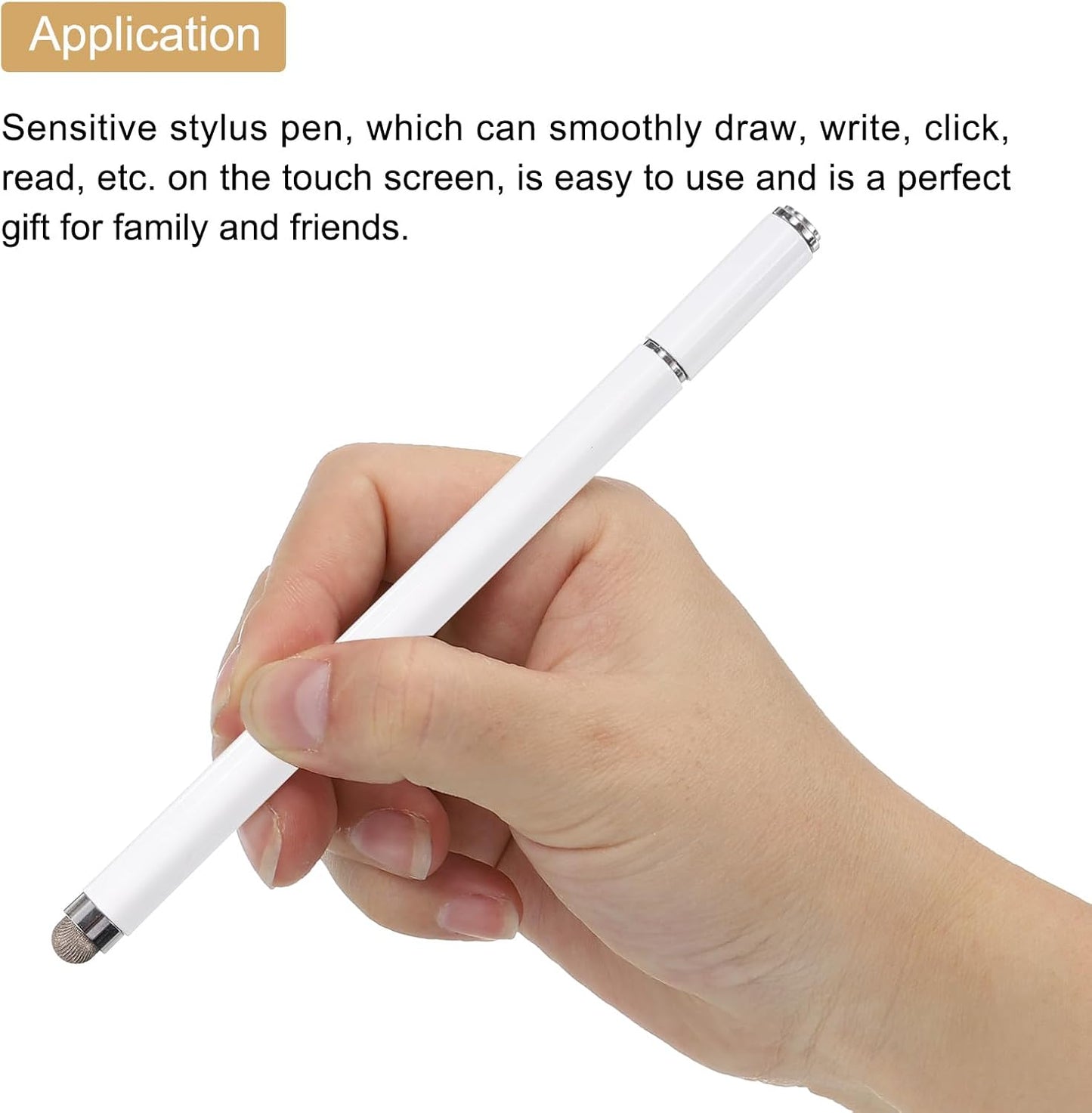 MECCANIXITY Stylus Pens 2 in 1 Fine Point Disc & Fiber Tips Aluminum Universal Sensitivity Pen for All Touch Screens,