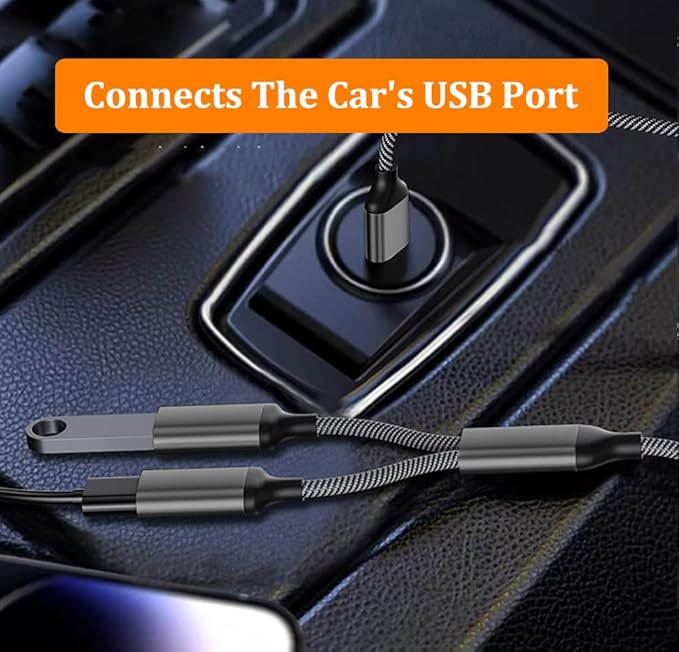 USB Male to Dual USB-C Female Splitter Cable, USB Splitter Y Cable, Dual Double Port Extender Hub, Type-C Adapter, Data & Charger Power, for Smartphone, Laptop, Tablet, PC, Car, Xbox