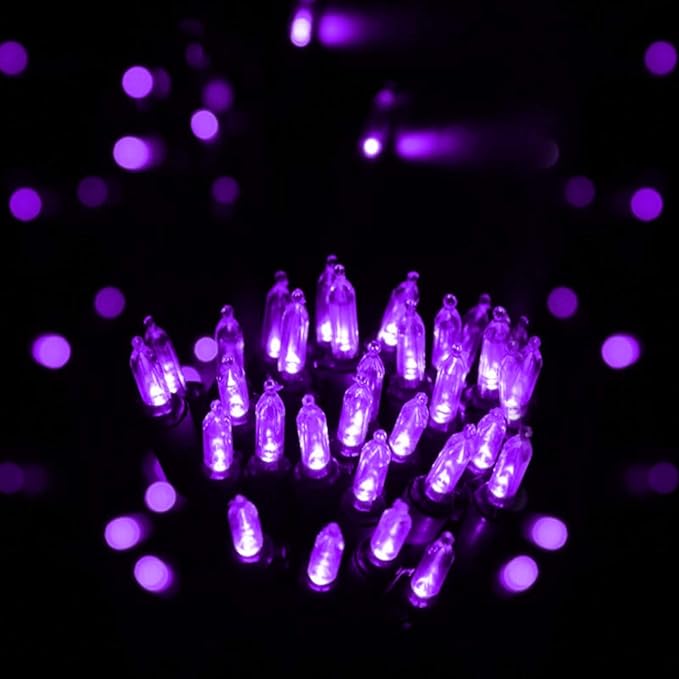Christmas Lights, Battery Operated String Lights 18ft 50 LED Mini String Lights, Waterproof Lights with Remote Timer 8 Modes, Indoor Outdoor Garden Party Wedding Xmas Tree Decoration, Purple