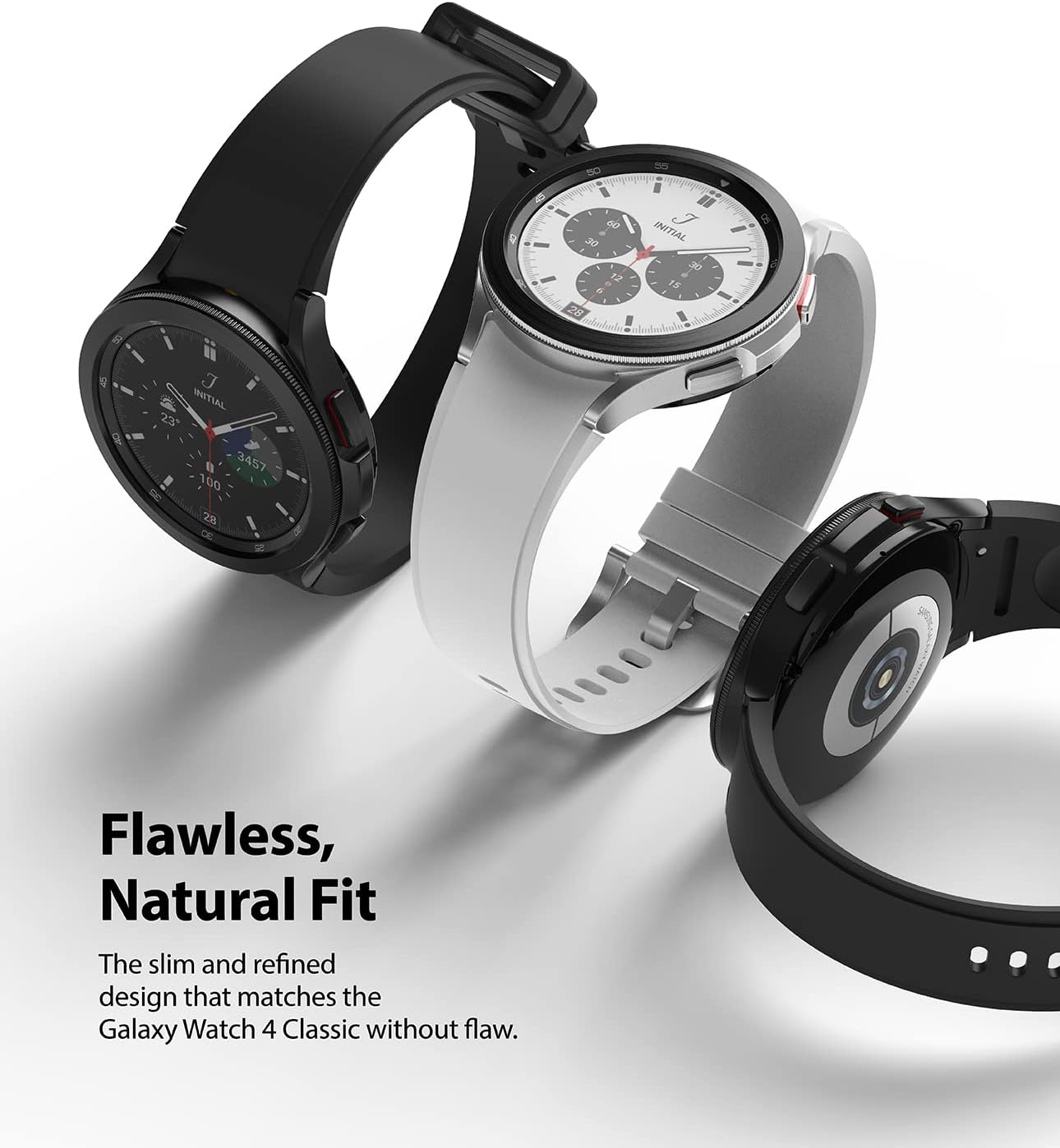 Ringke Bezel Styling Adhesive Frame Ring Cover for Samsung Galaxy Watch 4 Classic 42mm - Black [42-05]