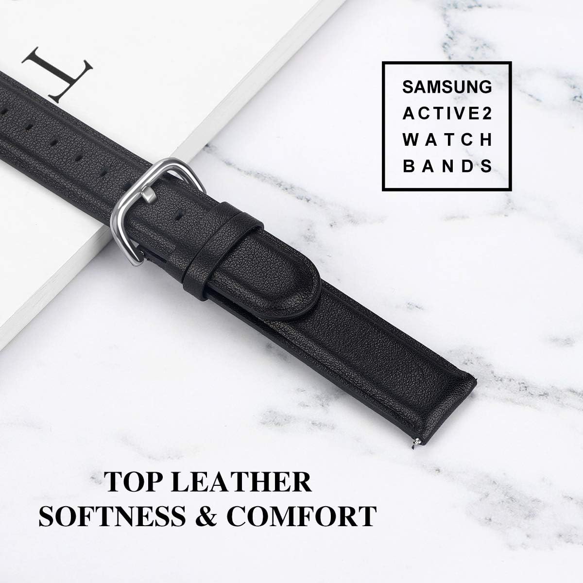 TOOBUR Smart Watch Band, Lamshaw Soft Classic Genuine Leather Replacement Strap for IDW13 1.8" Smart Watch