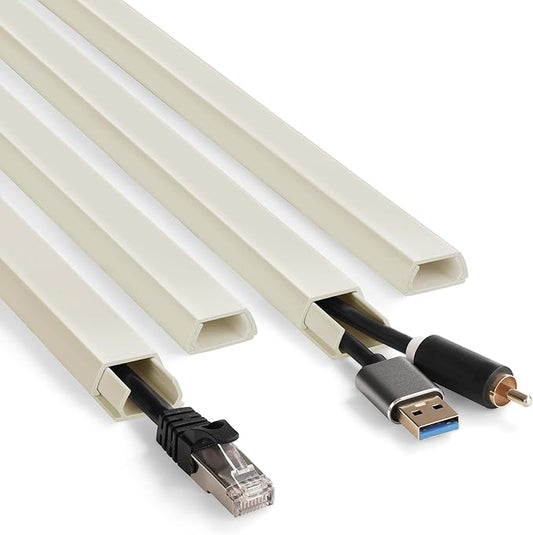 66in YCLYC Wire Covers for Cords Kit, Beige Wall Cord Hider Hide Cords, Cord Covers for Wires on Wall, TV Cable Hider Wall Kit, Easy to Install Cord Cover, Cable Management Wall 4XL16.5 W0.86 H0.43in