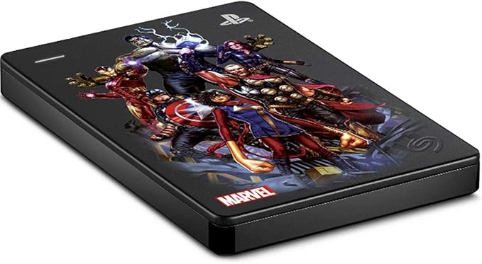 Seagate Game Drive for PS4 Marvel's Avengers LE - Avengers Assemble 2TB External Hard Drive - USB 3.0, Metallic Gray, Officially Licensed Compatibility with PS4 (STGD2000104)