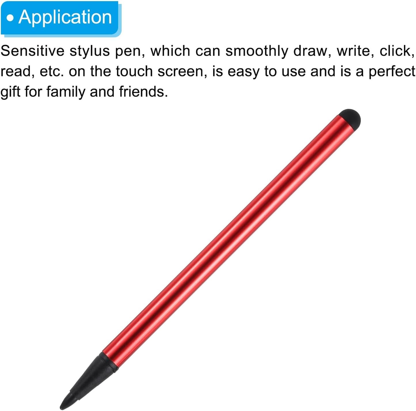 MECCANIXITY 6 Pcs 2 in 1 Aluminum Alloy Phone Touch Screen Pen, Resistive Stylus with Capacitive Tips