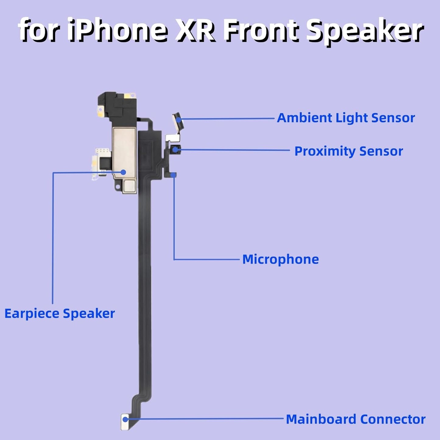 iPhone XR Earpiece Speaker Replacement, Proximity Sensor Flex Cable with Repair Kits for iPhone XR