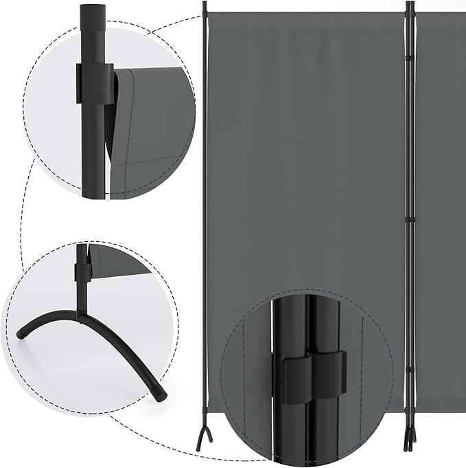 Morngardo Room Divider Folding Privacy Screens 3 Panel Partitions Dividers Portable Separating for Home Office Bedroom Dorm Decor