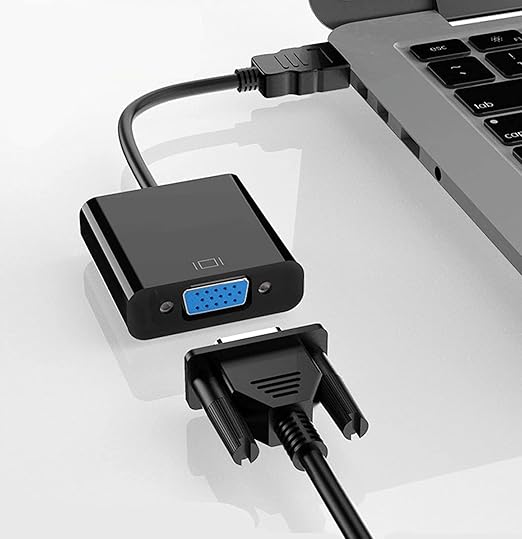 HDMI to VGA Connects Adapter,Gold-Plated HDMI Male to VGA Female Adapter for Computer,Projector, HDTV, Desktop, Laptop, PC, Monitor, Chromebook, Raspberry Pi, Roku, Xbox and More …