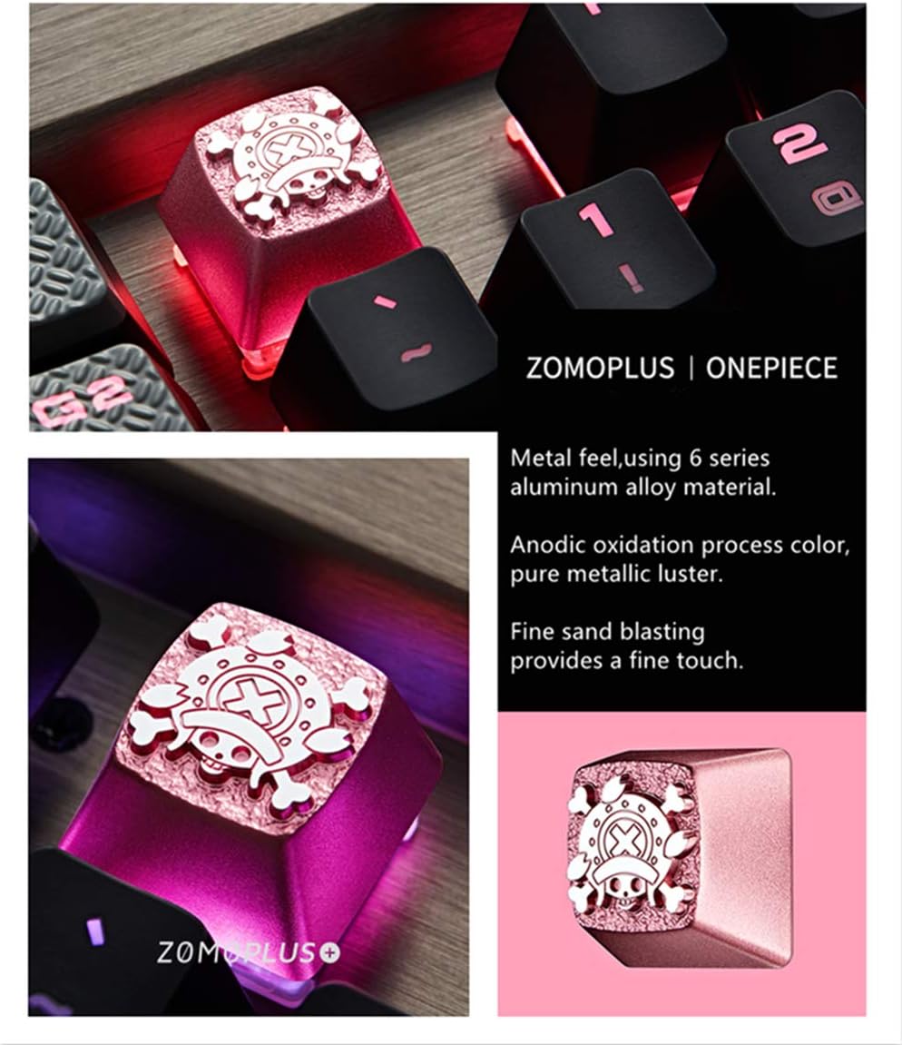 ZOMOPLUS Custom Anime Keycap, 1pc Anime Flag Keycap for Mechanical Keyboard, Suitable for Cherry Gateron Switches (Pink)