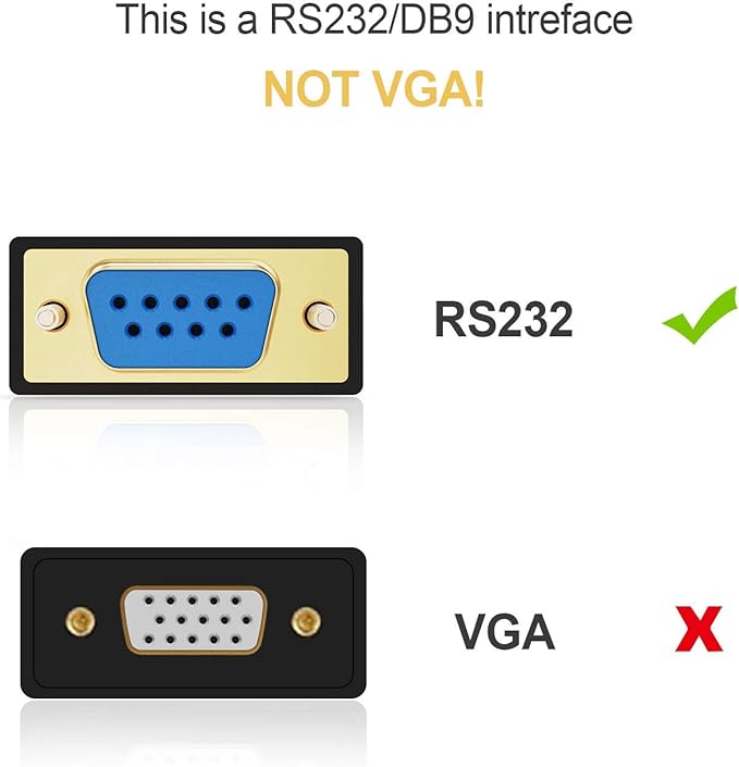 CableCreation USB to RS232 Serial Adapter (FTDI Chipset), USB to RS232 Gold Plated DB9 Serial Converter Cable for Windows 11, 10, 8.1, 8, 7, Vista, XP, 2000, Linux and Mac OS X, macOS, 6.6 Feet/2M